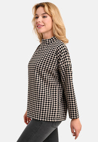 Chessboard High Neck Top