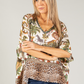 Leo Border Print Silk Top