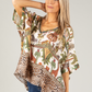 Leo Border Print Silk Top