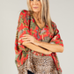 Leo Border Print Silk Top