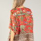 Leo Border Print Silk Top