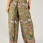 Leo Border Print Silk Trousers