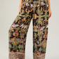 Leo Border Print Silk Trousers