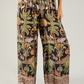 Leo Border Print Silk Trousers