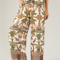 Leo Border Print Silk Trousers