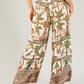 Leo Border Print Silk Trousers