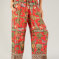 Leo Border Print Silk Trousers