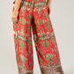 Leo Border Print Silk Trousers