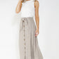 Sophie B linen look button through skirt