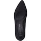 Black Suede Effect Slim Wedge Court