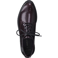 Bordeaux Patent Plain Laced Shoe