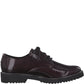 Bordeaux Patent Plain Laced Shoe