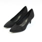 Black Suede Effect Slim Wedge Court