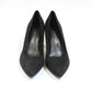 Black Suede Effect Slim Wedge Court