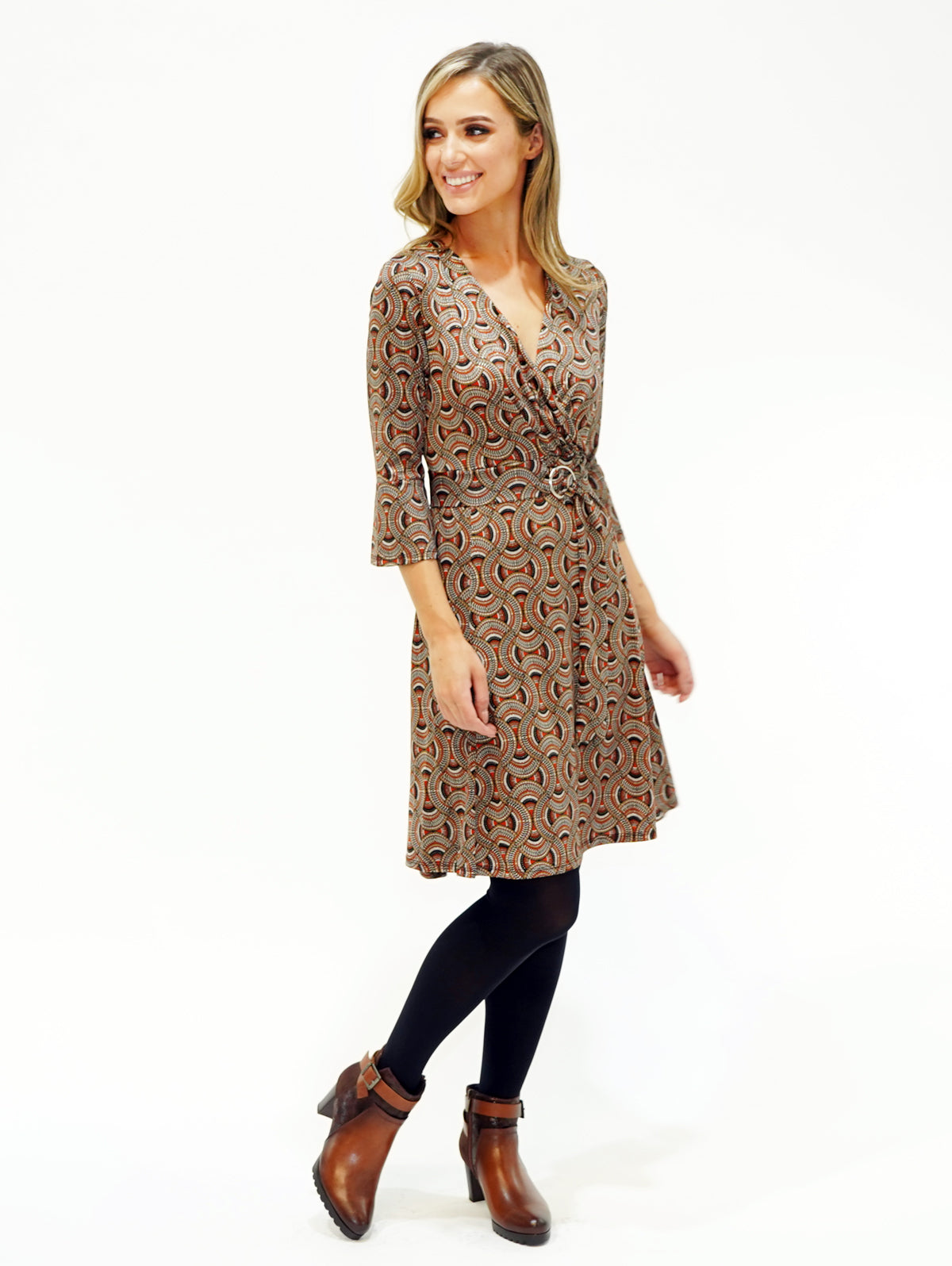 Swirl Pattern Print Dress