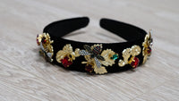 Gold/Black Bee Detailed Headband