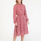 Pamela Scott Printed Gathered Waist Dress