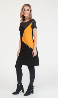 Zapara Asymmetrical Paneled Dress-1