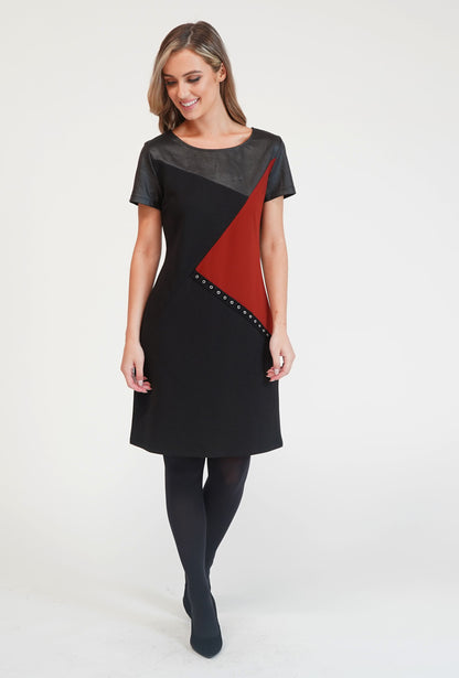 Zapara Asymmetrical Paneled Dress