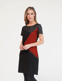 Zapara Asymmetrical Paneled Dress