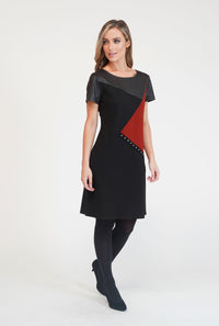 Zapara Asymmetrical Paneled Dress