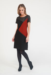 Zapara Asymmetrical Paneled Dress