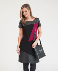 Zapara Asymmetrical Paneled Dress