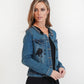 Jewel Trim Denim Jacket-1