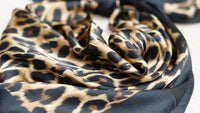 Leopard Scarf Black Trim