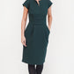 Green Textured Fitted Dress