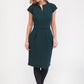 Green Textured Fitted Dress