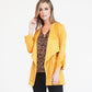 Ochre Suede Effect Drawstring Jacket