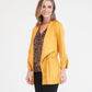 Ochre Suede Effect Drawstring Jacket