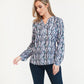 Blue Pattern Blouse-1