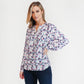 White Pattern Blouse