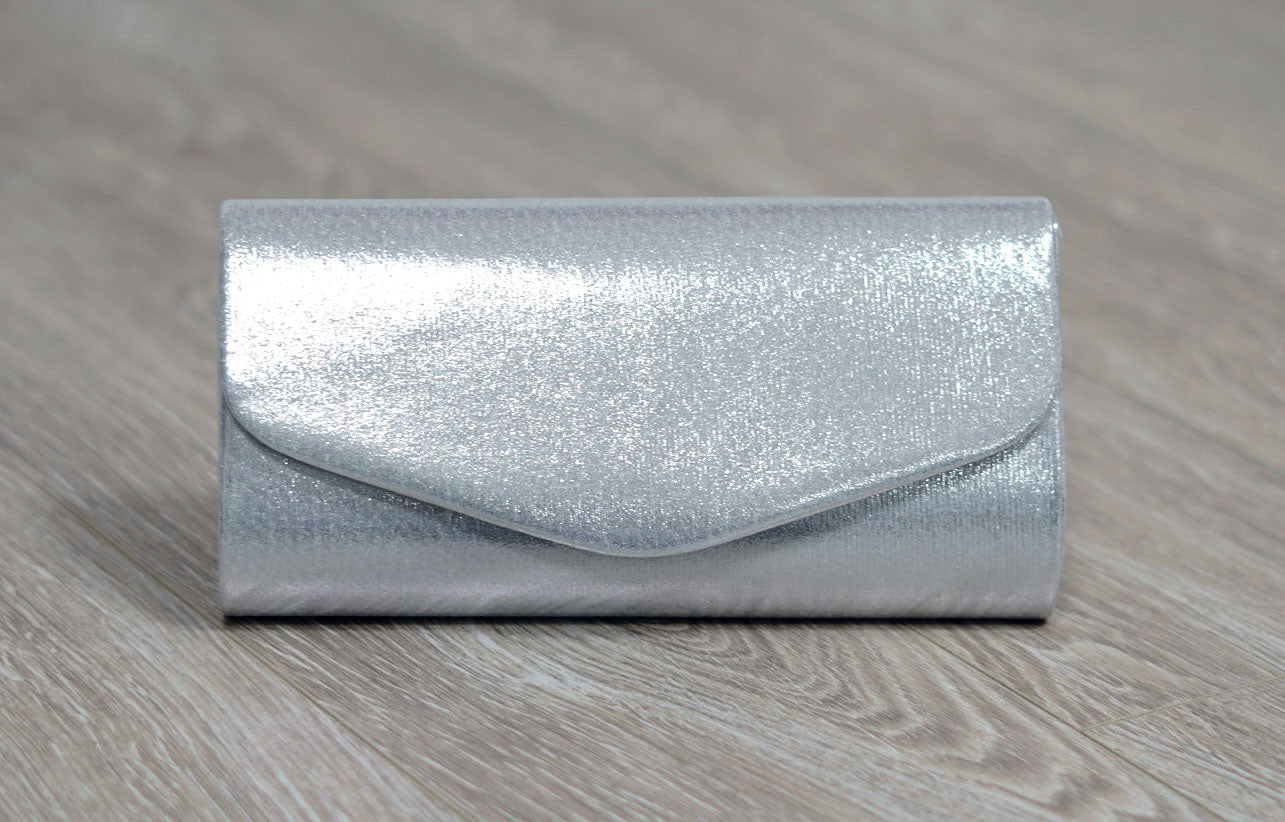 Silver Metallic Clutch