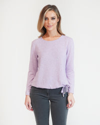 Pearl Detail Lilac Pullover