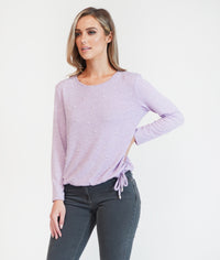 Pearl Detail Lilac Pullover