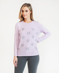 Lilac Star Studded Pullover