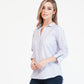 White With Lavender Stripes Blouse