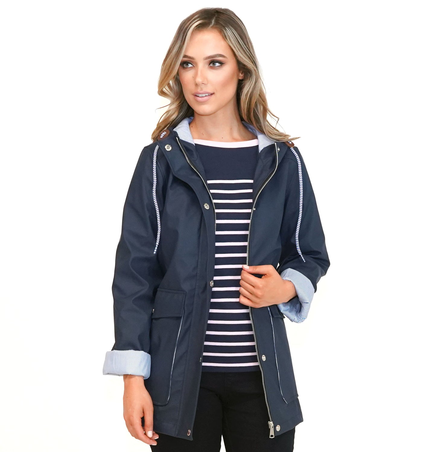 Navy Raincoat-2