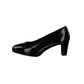 Black Patent Slim Court Shoe