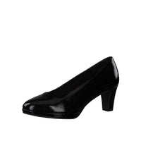 Black Patent Slim Court Shoe