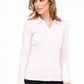 Pink Poplin Collar with Button Detail Knit