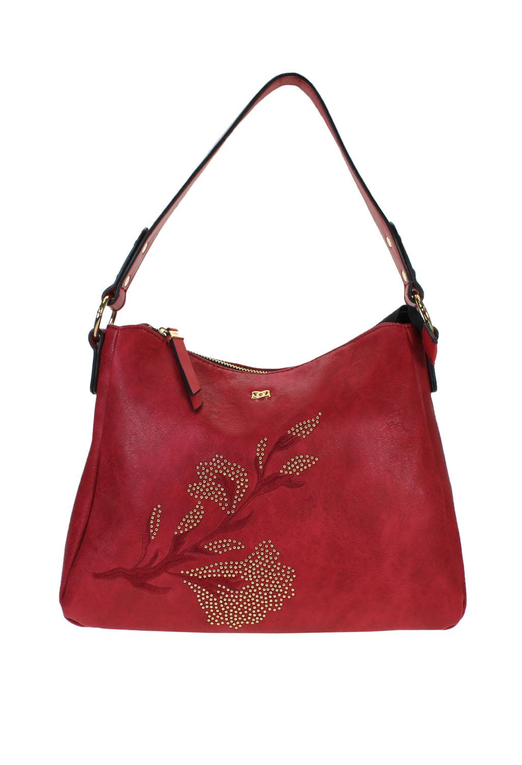 Gionni Red Embroidered Bag