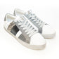 Silver Sparkle and Leopard Print Detail Trainer