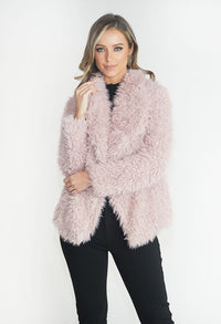 Rose Faux Fur Teddy Jacket