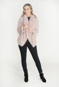 Rose Faux Fur Teddy Jacket