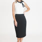 Black and White Two Tone High Neck Dress