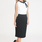 Black and White Two Tone High Neck Dress